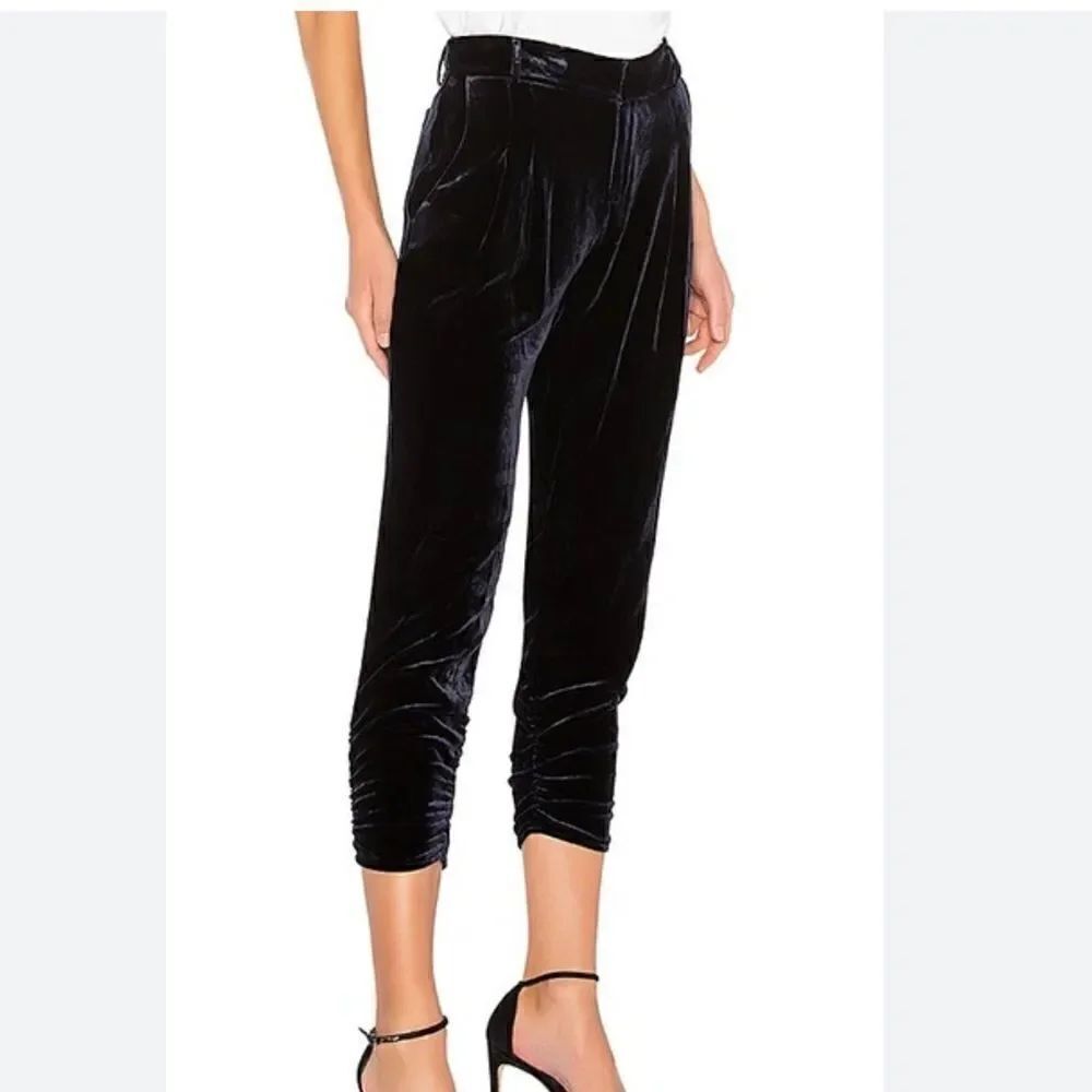 Revolve Parker Devlin Silk Blend Velvet Cropped Pants